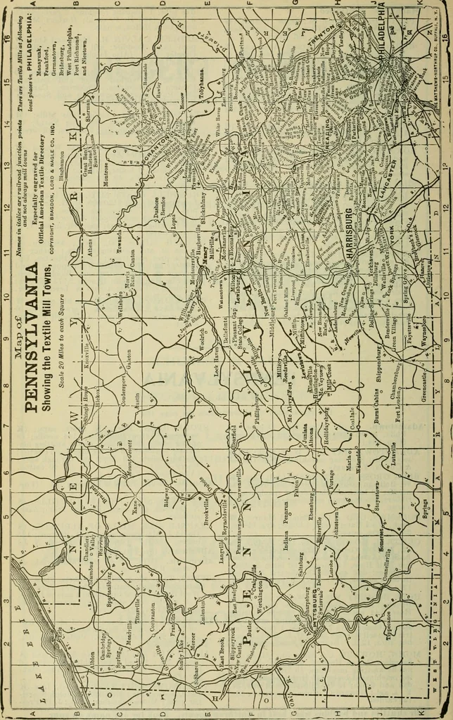An illustration from Official American textile directory; containing reports of all the textile manufacturing establishments in the United States and Canada, together with the yarn trade index ... Comp. annually by the Textile world journal, 1922, leaf 495