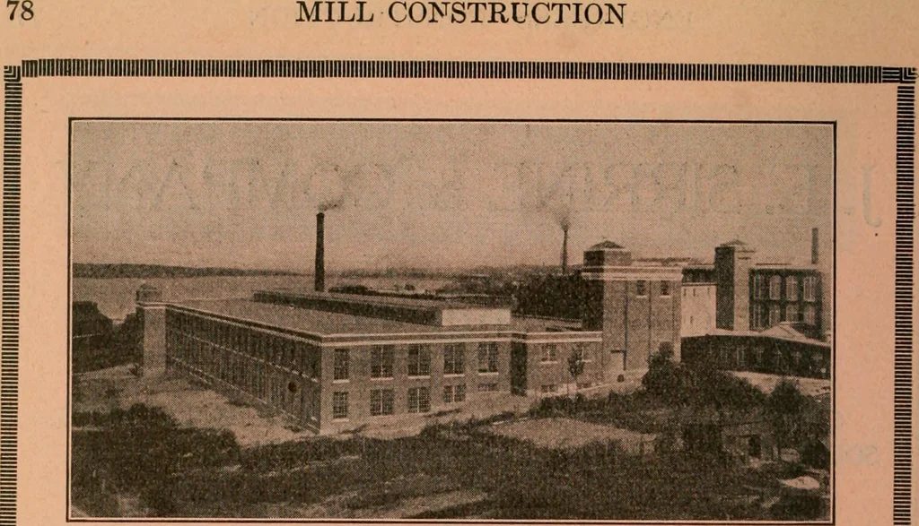 An illustration from Official American textile directory; containing reports of all the textile manufacturing establishments in the United States and Canada, together with the yarn trade index ... Comp. annually by the Textile world journal, 1922, leaf 83
