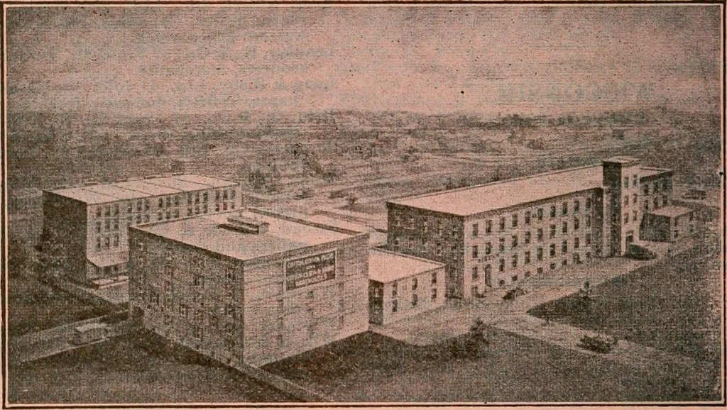 An illustration from Official American textile directory; containing reports of all the textile manufacturing establishments in the United States and Canada, together with the yarn trade index ... Comp. annually by the Textile world journal, 1922, leaf 893