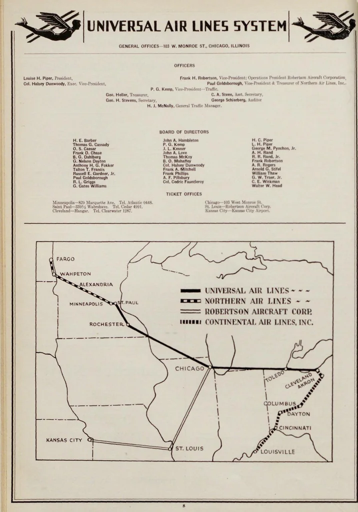 An illustration from The Official aviation guide of the airways, 1929, leaf 14