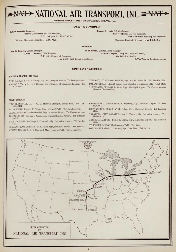 An illustration from The Official aviation guide of the airways, 1929, leaf 77