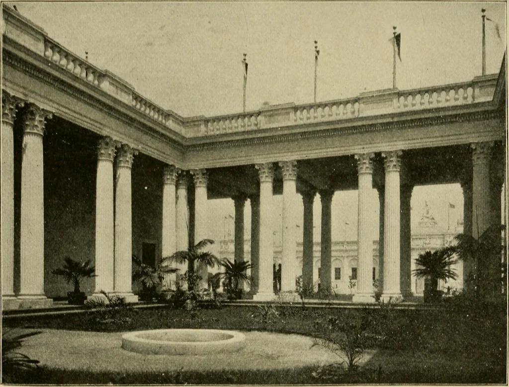 An illustration from Official catalogue of the fine arts exhibit, illustrated, 1898, leaf 16
