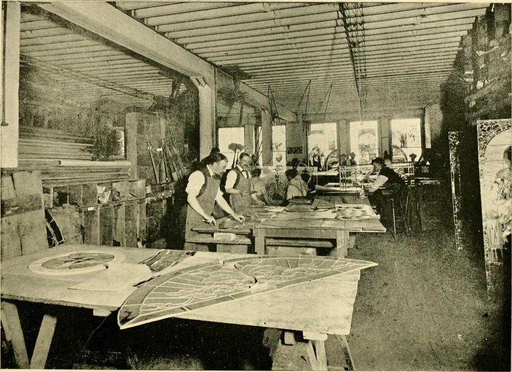 An illustration from Official catalogue and price lists on public and domestic art glass., 1897, leaf 17