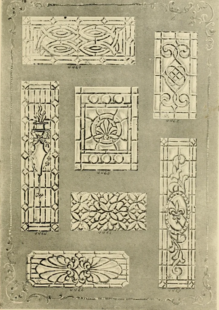 An illustration from Official catalogue and price lists on public and domestic art glass., 1897, leaf 36
