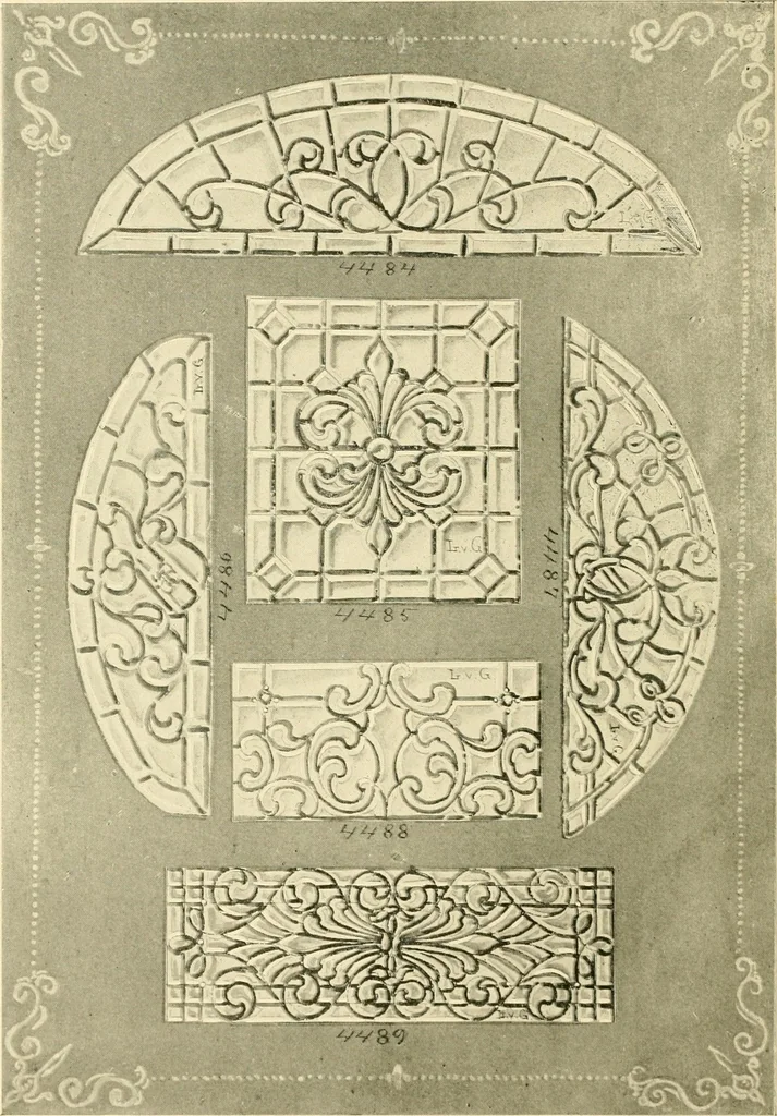 An illustration from Official catalogue and price lists on public and domestic art glass., 1897, leaf 39