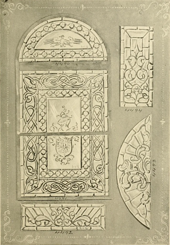An illustration from Official catalogue and price lists on public and domestic art glass., 1897, leaf 40