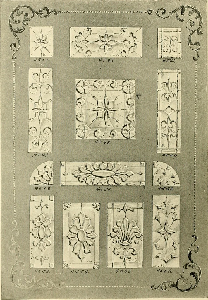An illustration from Official catalogue and price lists on public and domestic art glass., 1897, leaf 43