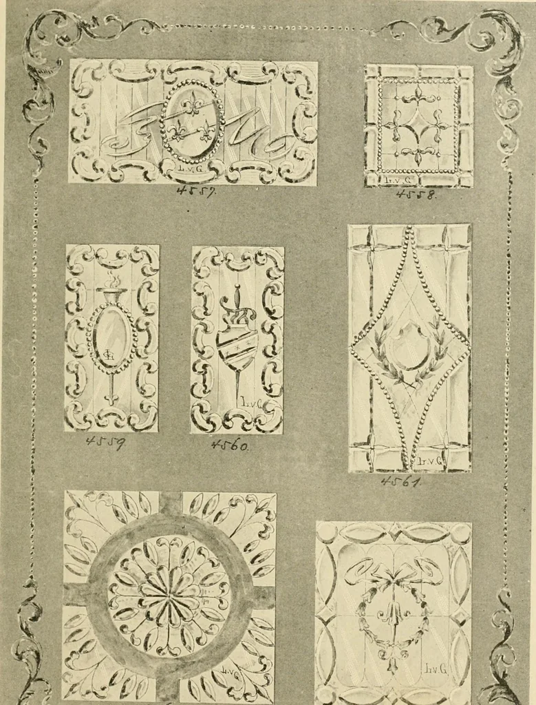 An illustration from Official catalogue and price lists on public and domestic art glass., 1897, leaf 44