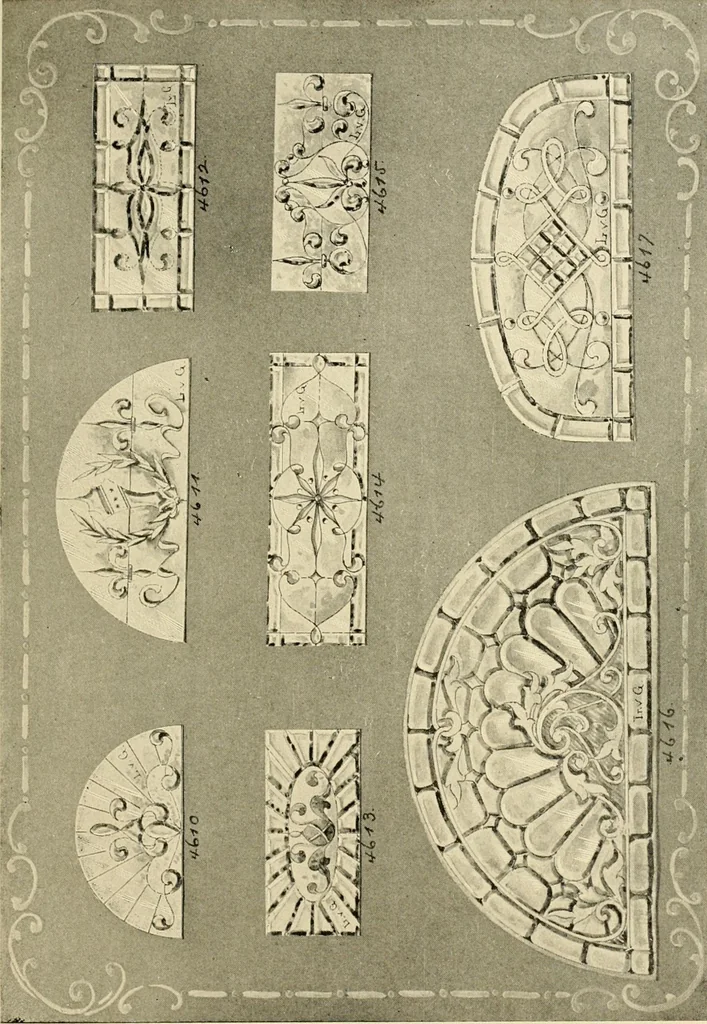 An illustration from Official catalogue and price lists on public and domestic art glass., 1897, leaf 50