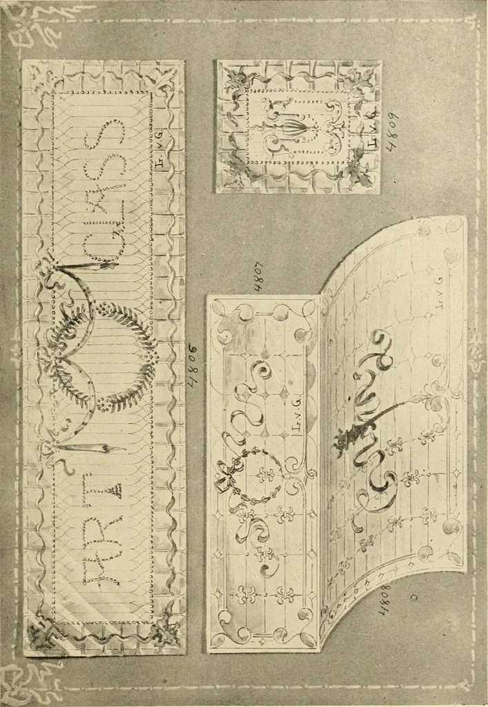 An illustration from Official catalogue and price lists on public and domestic art glass., 1897, leaf 60