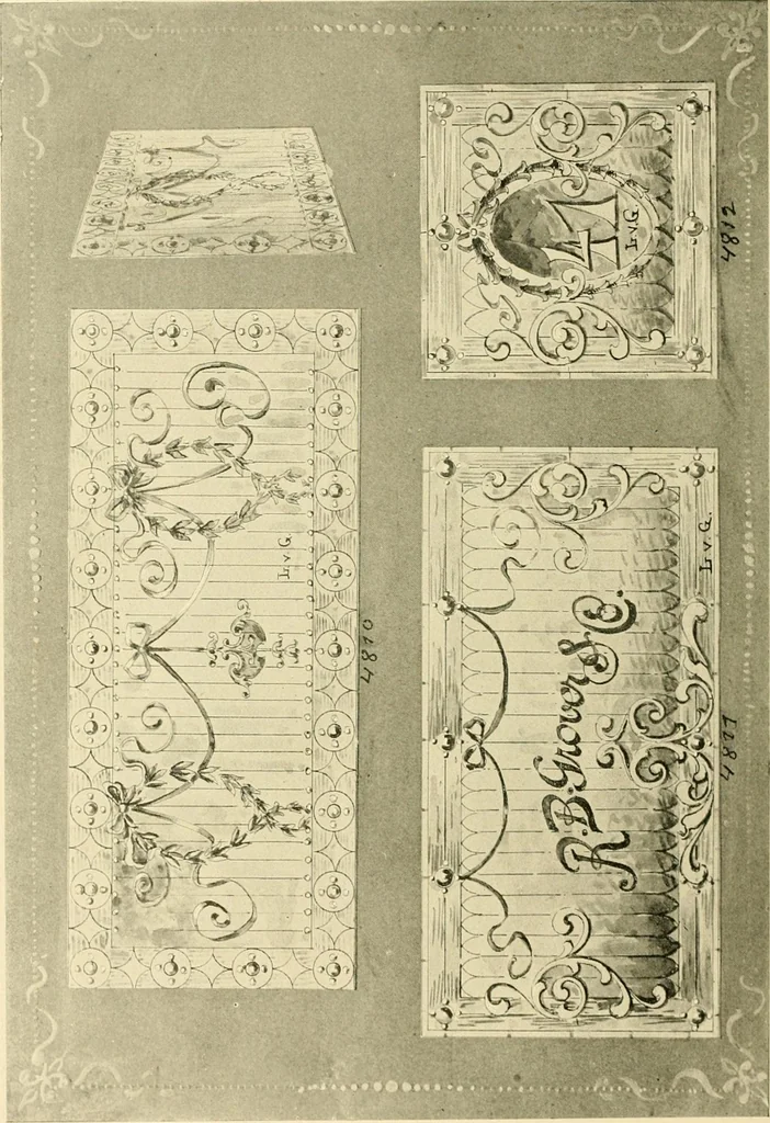 An illustration from Official catalogue and price lists on public and domestic art glass., 1897, leaf 61