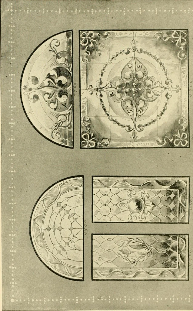 An illustration from Official catalogue and price lists on public and domestic art glass., 1897, leaf 65