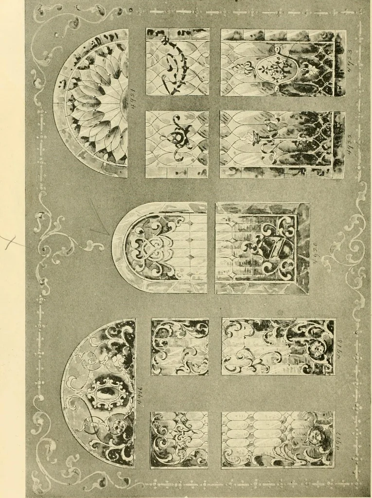 An illustration from Official catalogue and price lists on public and domestic art glass., 1897, leaf 67