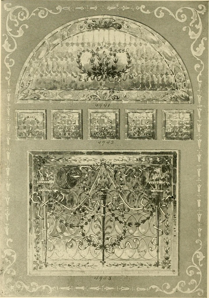 An illustration from Official catalogue and price lists on public and domestic art glass., 1897, leaf 71
