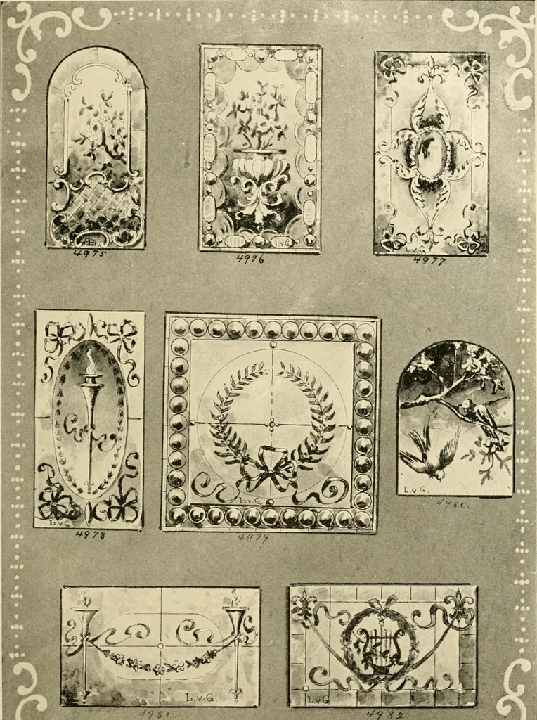 An illustration from Official catalogue and price lists on public and domestic art glass., 1897, leaf 74