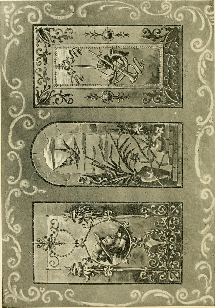 An illustration from Official catalogue and price lists on public and domestic art glass., 1897, leaf 75