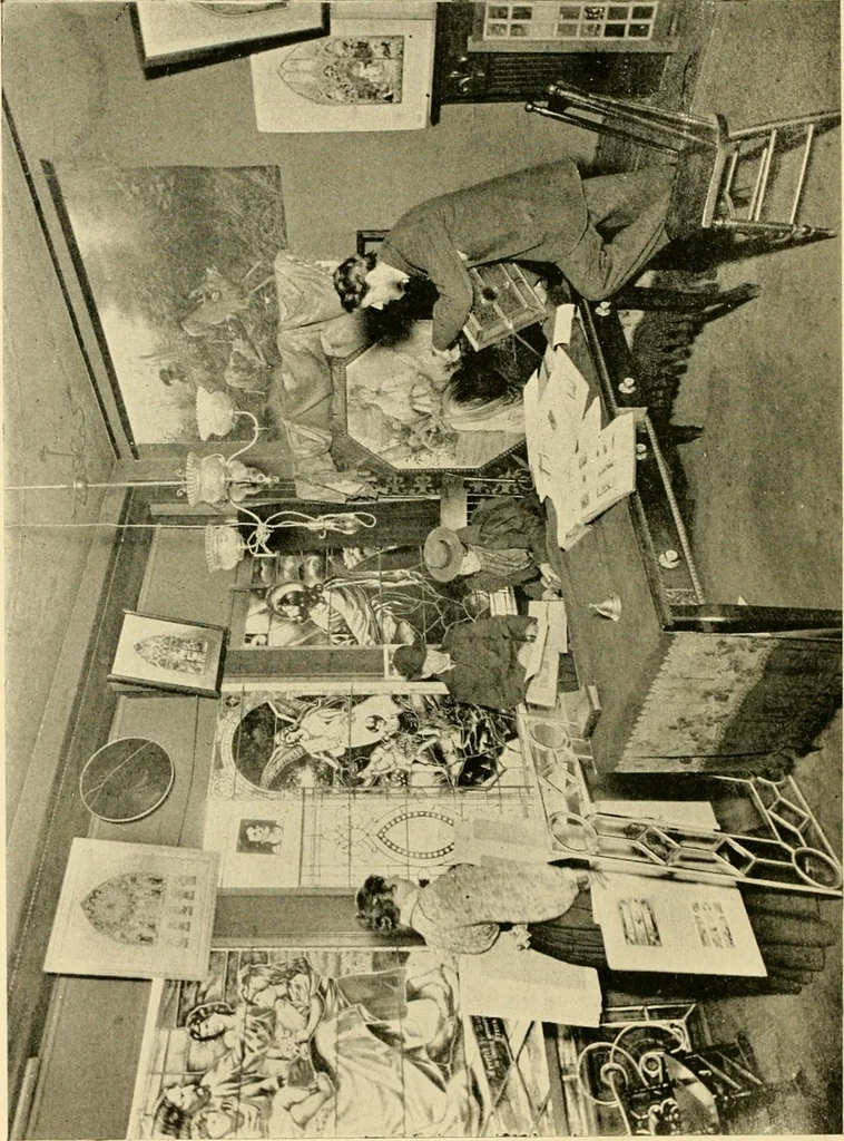 An illustration from Official catalogue and price lists on public and domestic art glass., 1897, leaf 9