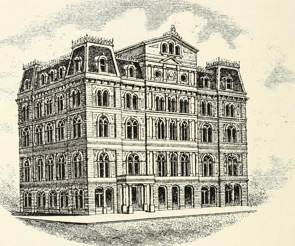 An illustration from Official exposition record and history of Masonry in the state of New York in connection with first annual fashion exposition for the benefit of Masonic hospital activities, May 8 to 13, 1922, 1922, leaf 117