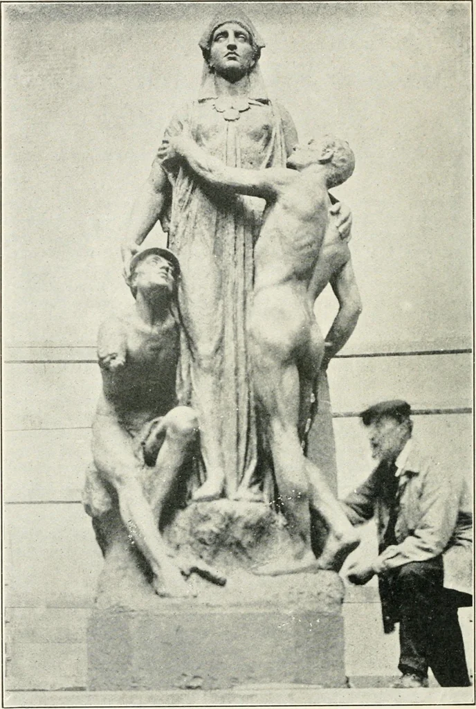An illustration from Official exposition record and history of Masonry in the state of New York in connection with first annual fashion exposition for the benefit of Masonic hospital activities, May 8 to 13, 1922, 1922, leaf 33
