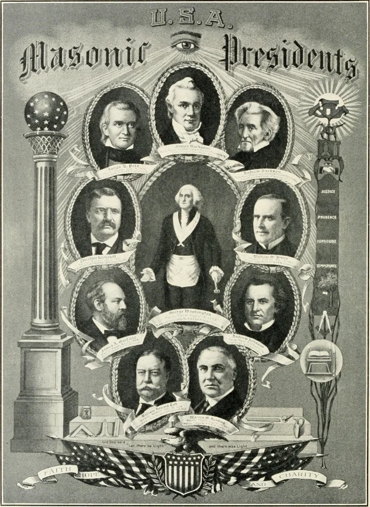 An illustration from Official exposition record and history of Masonry in the state of New York in connection with first annual fashion exposition for the benefit of Masonic hospital activities, May 8 to 13, 1922, 1922, leaf 39