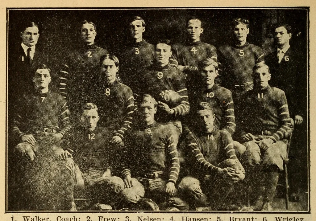 An illustration from The official football guide, 1909, leaf 104