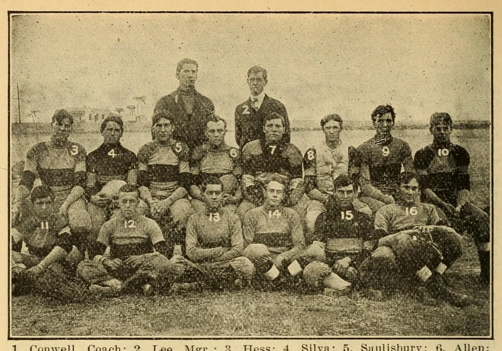 An illustration from The official football guide, 1909, leaf 122