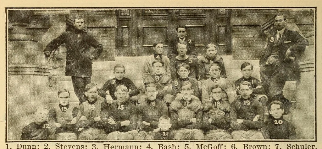 An illustration from The official football guide, 1909, leaf 184
