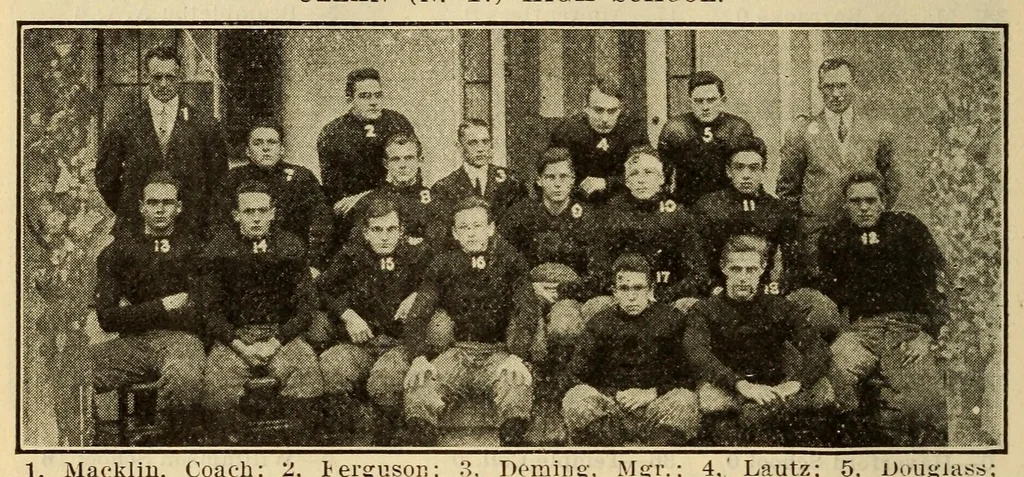 An illustration from The official football guide, 1909, leaf 196