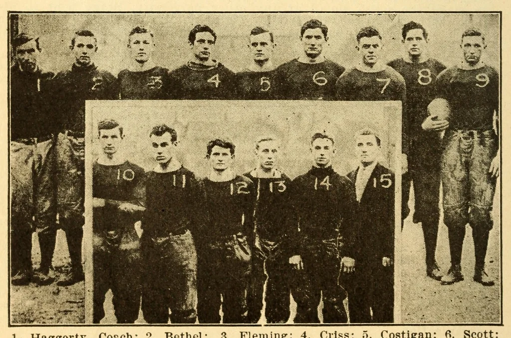 An illustration from The official football guide, 1911, leaf 98