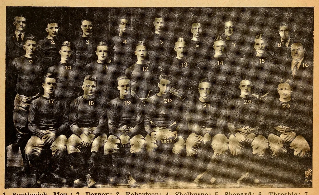 An illustration from The official football guide, 1920, leaf 35