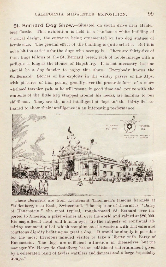 An illustration from Official guide to the California Midwinter Exposition in Golden Gate park, San Francisco, California : commencing January 27th, and closing June 30th, 1891, 1894, leaf 105