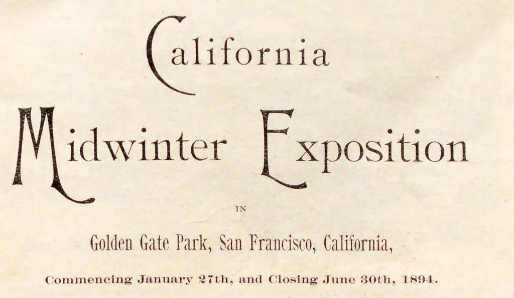 An illustration from Official guide to the California Midwinter Exposition in Golden Gate park, San Francisco, California : commencing January 27th, and closing June 30th, 1891, 1894, leaf 7