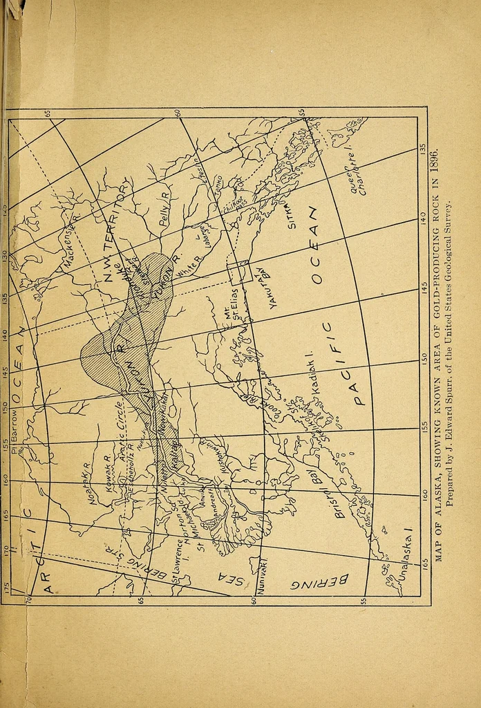 An illustration from The Official guide to the Klondyke country and the gold fields of Alaska : with the official maps : profusely illustrated : vivid descriptions and thrilling experiences ..., 1897, leaf 11