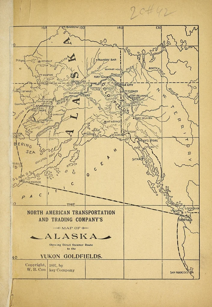 An illustration from The Official guide to the Klondyke country and the gold fields of Alaska : with the official maps : profusely illustrated : vivid descriptions and thrilling experiences ..., 1897, leaf 3