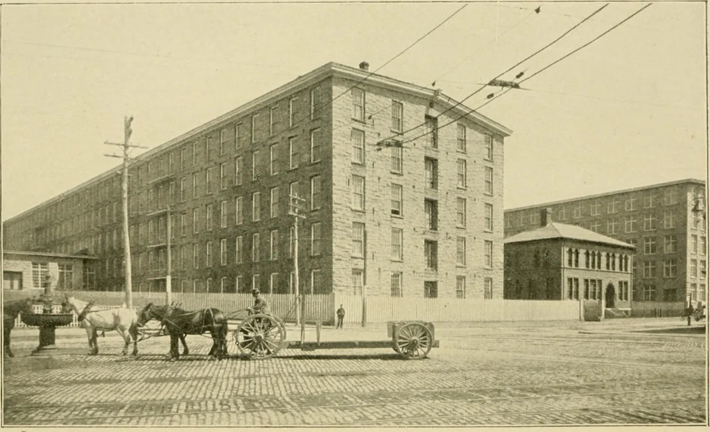 An illustration from Official manual and reference book of the National Loom Fixers Association of America : officers, constitution, by-laws, etc., 1903, leaf 60
