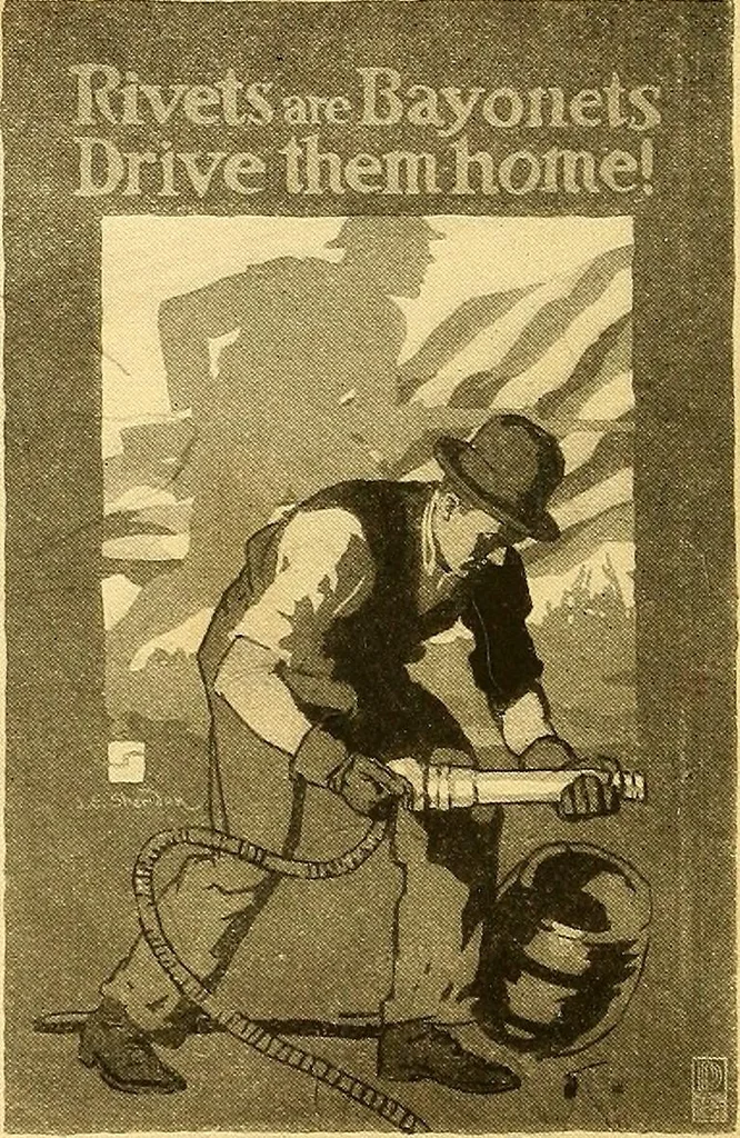 An illustration from Official posters issued by the United States Shipping Board Emergency Fleet Corporation : book no. 1, 1918, leaf 21