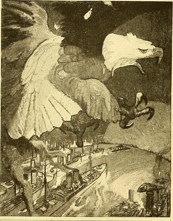 An illustration from Official posters issued by the United States Shipping Board Emergency Fleet Corporation : book no. 1, 1918, leaf 23