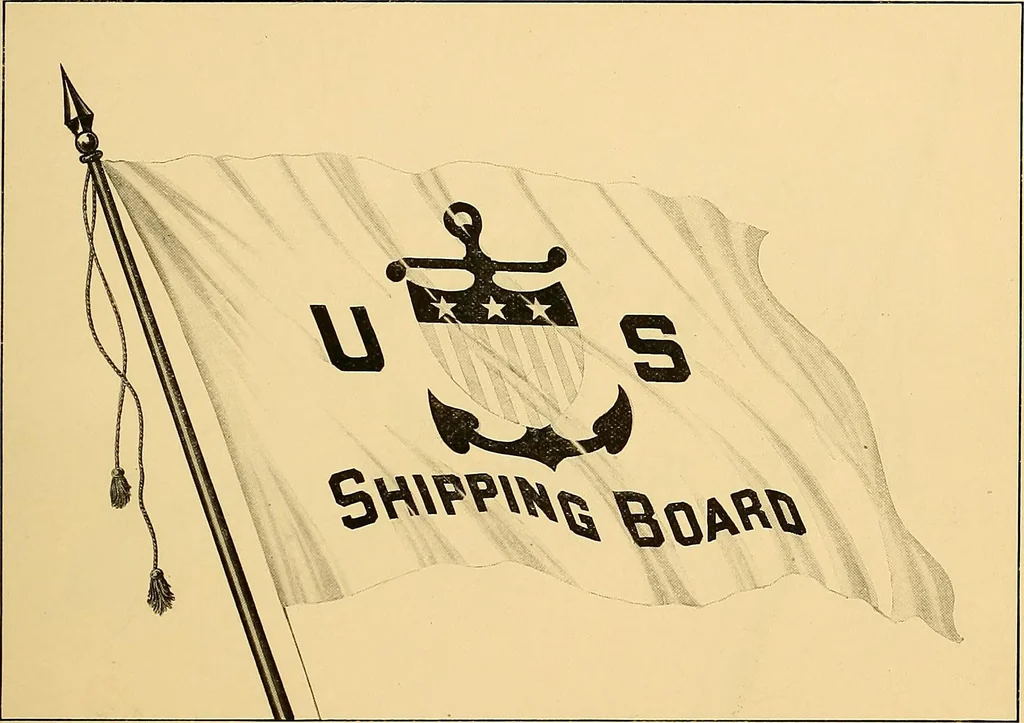 An illustration from Official posters issued by the United States Shipping Board Emergency Fleet Corporation : book no. 1, 1918, leaf 28