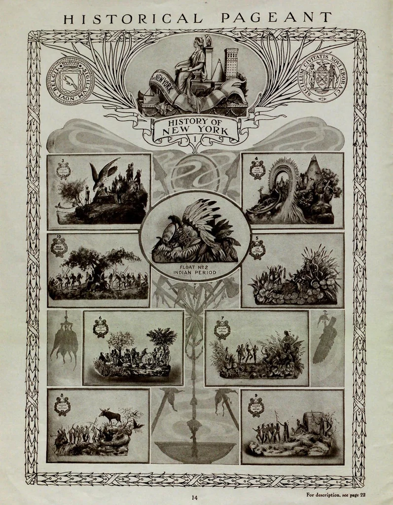 An illustration from Official program, Hudson-Fulton Celebration : discovery of the Hudson River by Henry Hudson, 1609 : inauguration of steam navigation by Robert Fulton, 1807 : September 25 to October 9, 1909, 1909, leaf 18