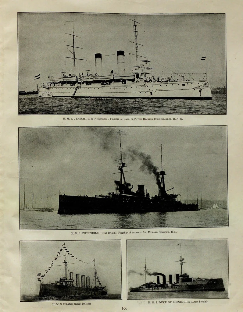An illustration from Official program, Hudson-Fulton Celebration : discovery of the Hudson River by Henry Hudson, 1609 : inauguration of steam navigation by Robert Fulton, 1807 : September 25 to October 9, 1909, 1909, leaf 23