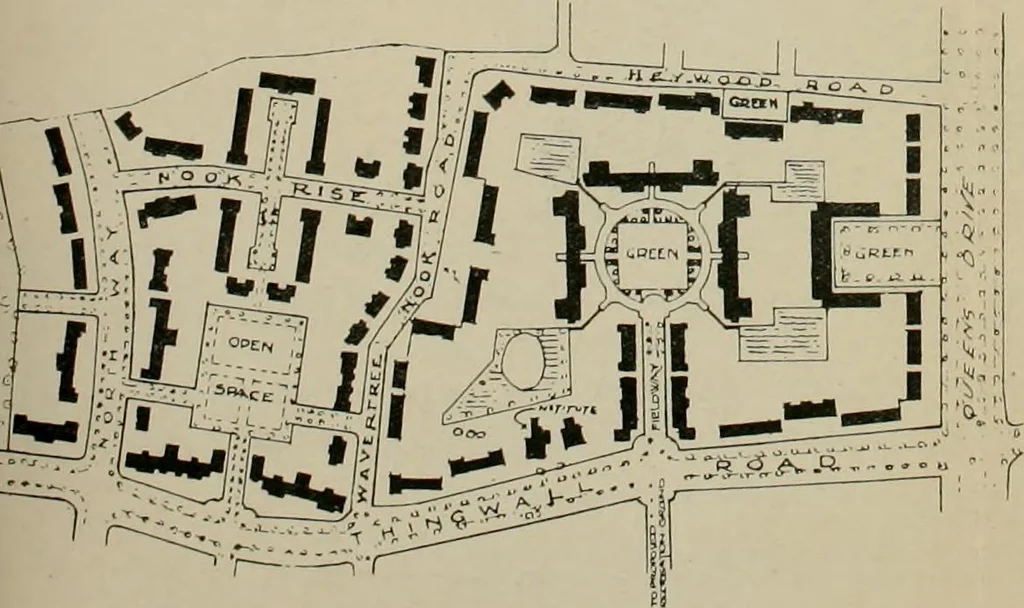 An illustration from Official volume of proceedings of the first New Zealand town-planning conference and exhibition. Wellington, 20th to 23rd May, 1919 .., 1919, leaf 165