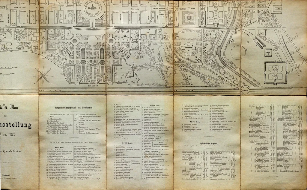 An illustration from Offizieller Plan der Weltausstellung 1873, Wien, 1873, leaf 6