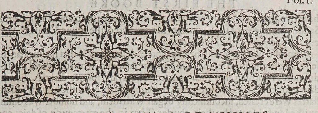 An illustration from Of the interchangeable course, or, Variety of things in the whole world; and the concurrence of armes and learning, thorough the first and famousest nations: from the beginning of ciuility, and memory of man, to this present. : Moreover, whether it be true or no, that there can be nothing sayd, which hath not bin said heretofore: and that we ought by our owne inuentions to augment the doctrine of the auncients; not contenting our selues with translations, expositions, corrections, and abridgements of their writings., 1594, leaf 15