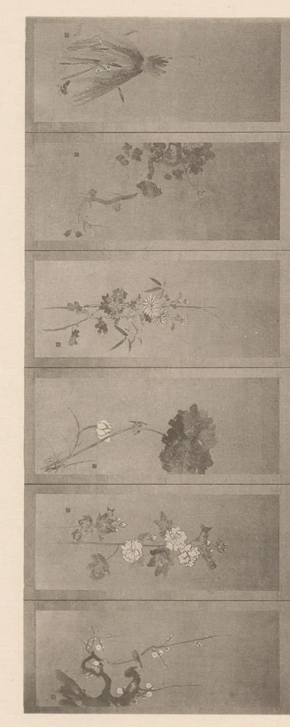 An illustration from Ogata-ryū yontaika gafu, 1901, leaf 36