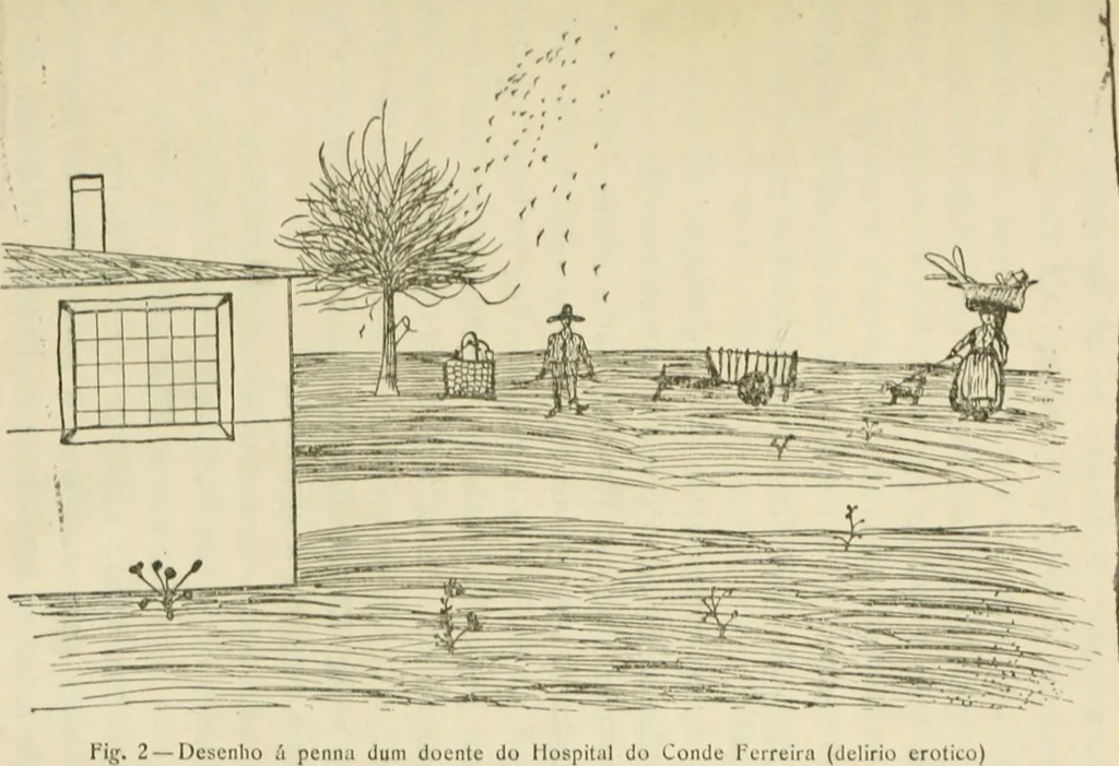 An illustration from O genio e o talento na pathologia; esboço crítico, 1911, leaf 42