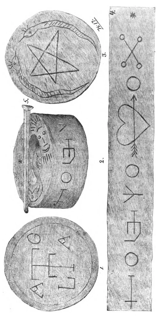 An illustration from Ohrt Trylleord Fremmede Og Danske, 1922, leaf 38