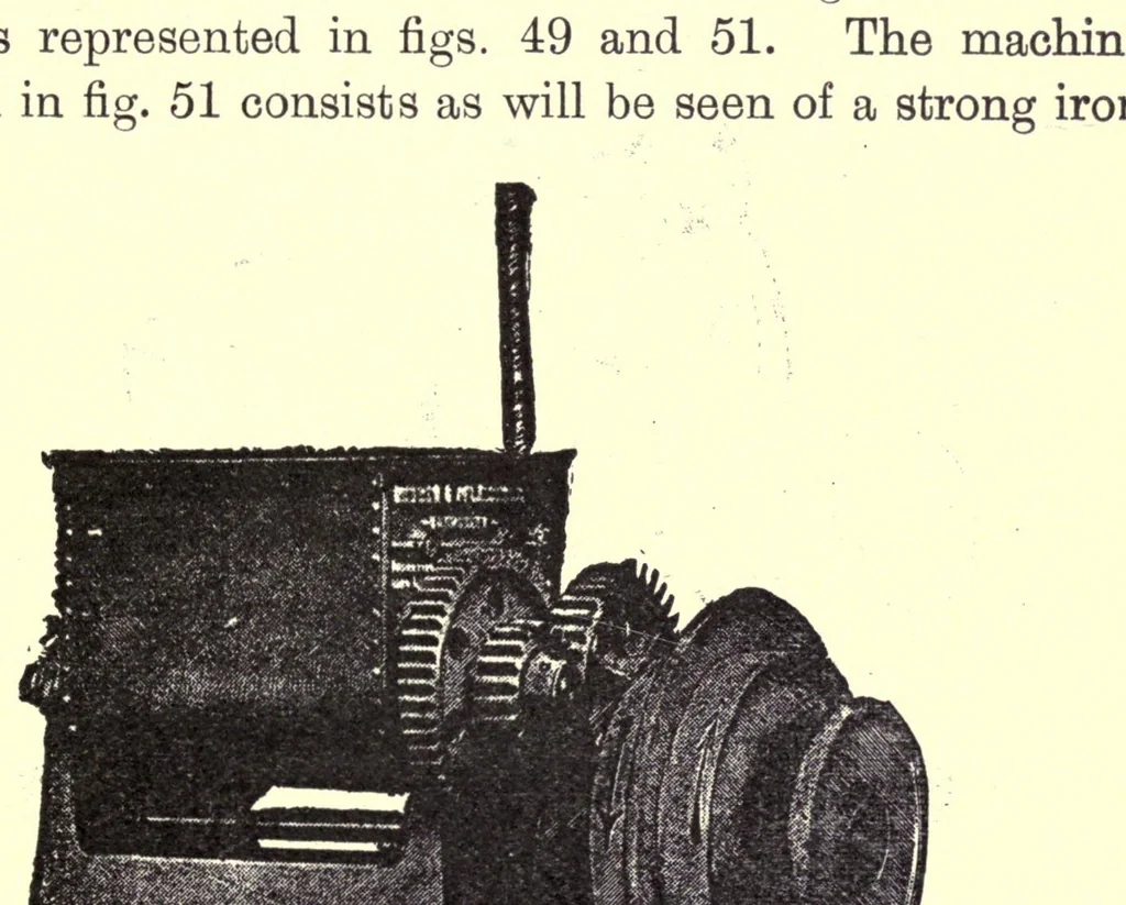 An illustration from Oil colours and printers' inks; a practical handbook treating of linseed oil, boiled oil, paints, artists' colours, lampblack and printers' inks, black and coloured, 1903, leaf 145