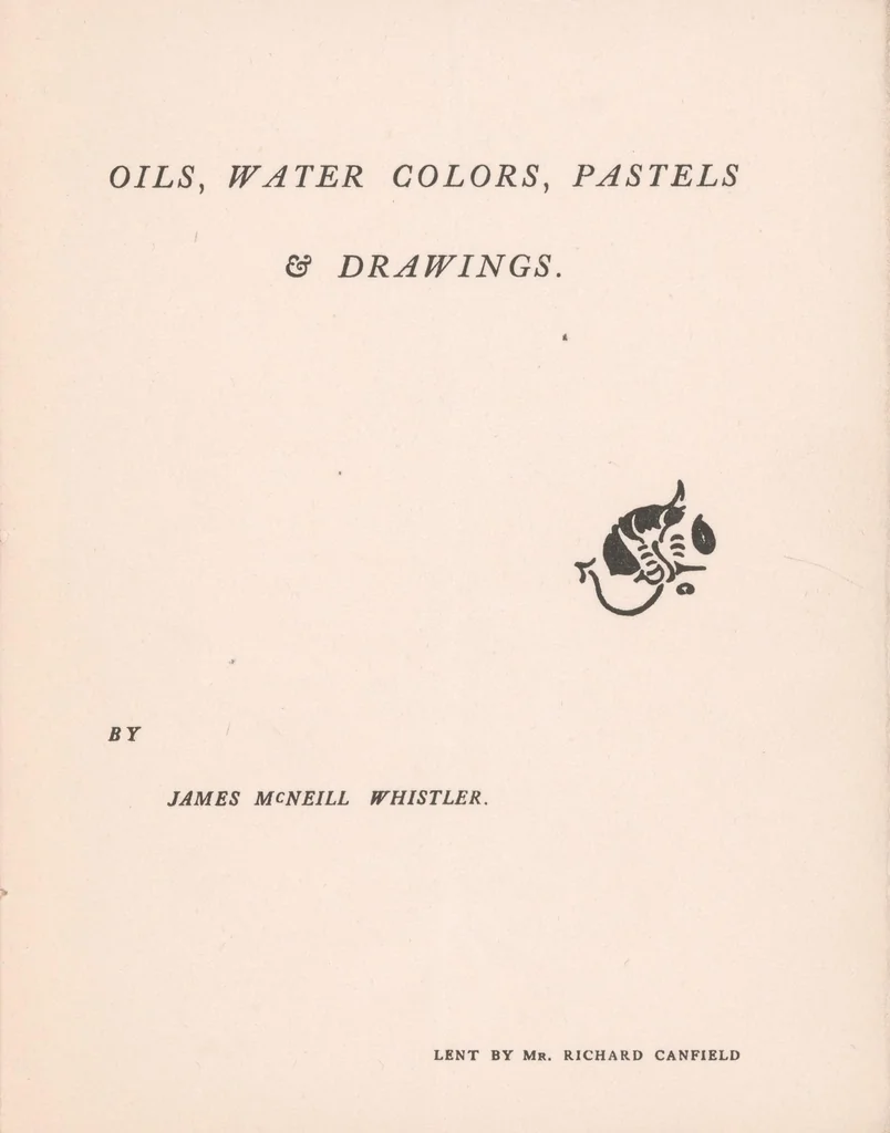 An illustration from Oils, water colors, pastels & drawings, 1911, leaf 5