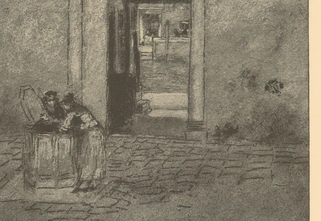 An illustration from Oils, water colors, pastels & drawings, 1911, leaf 45