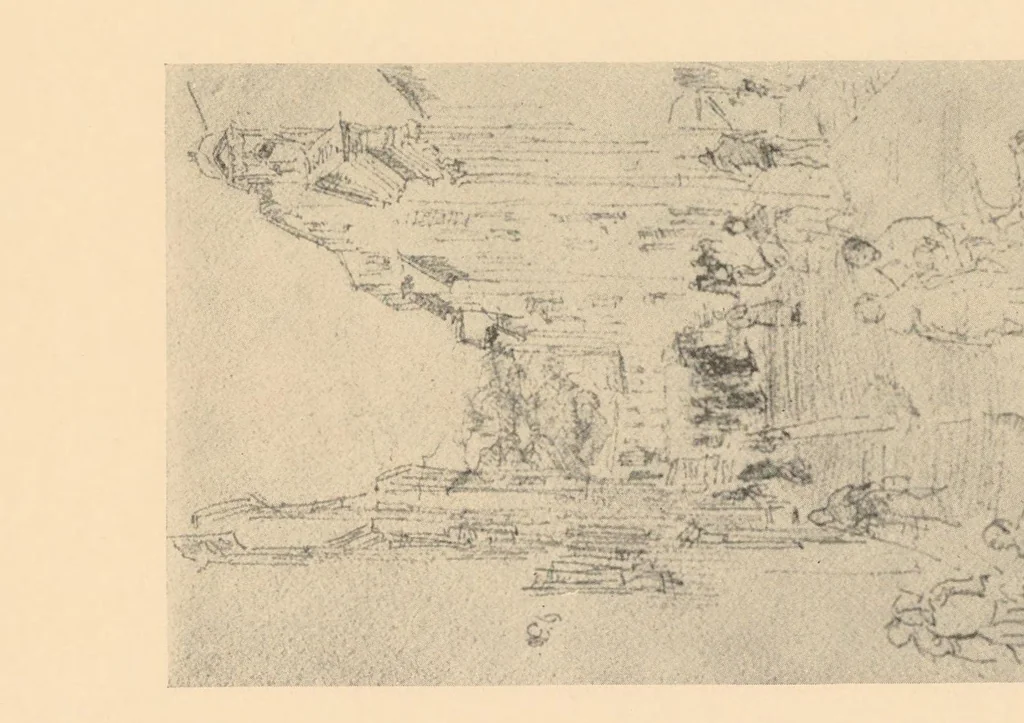 An illustration from Oils, water colors, pastels & drawings, 1911, leaf 50